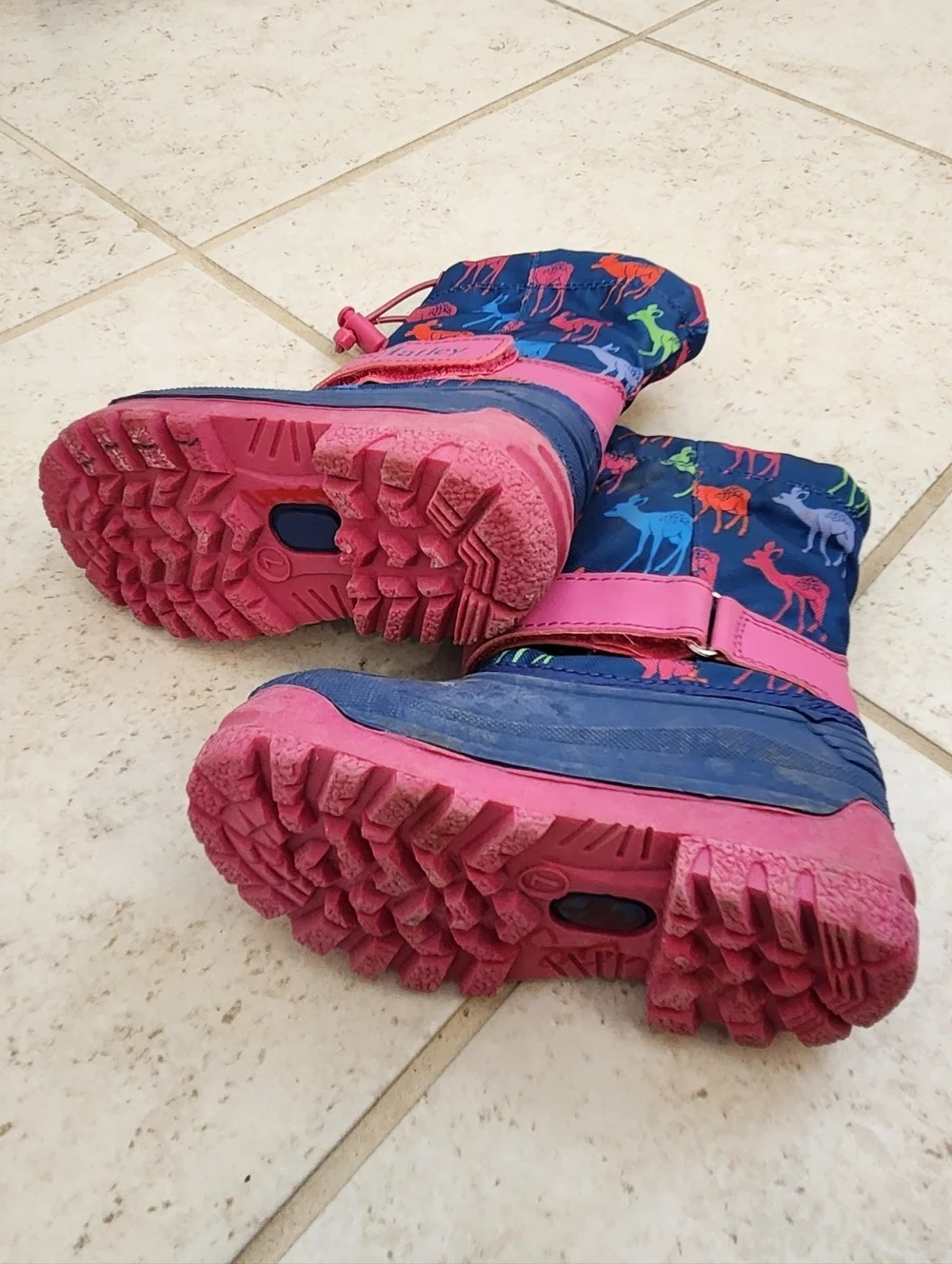 Hatley Girls Waterproof Snow Boot NWT Size 7‎ Toddler Multicolor Pink